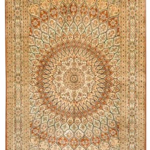 Silketeppe - Kashmir silke - 194 x 120 cm - flerfarget