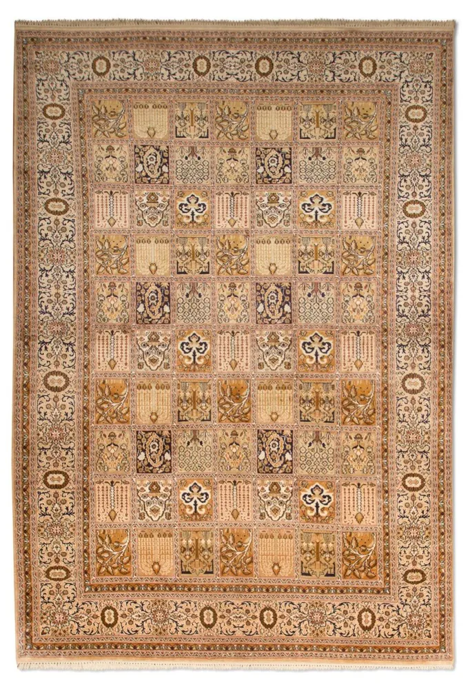 Silketeppe - Kashmir silke - 240 x 157 cm - beige