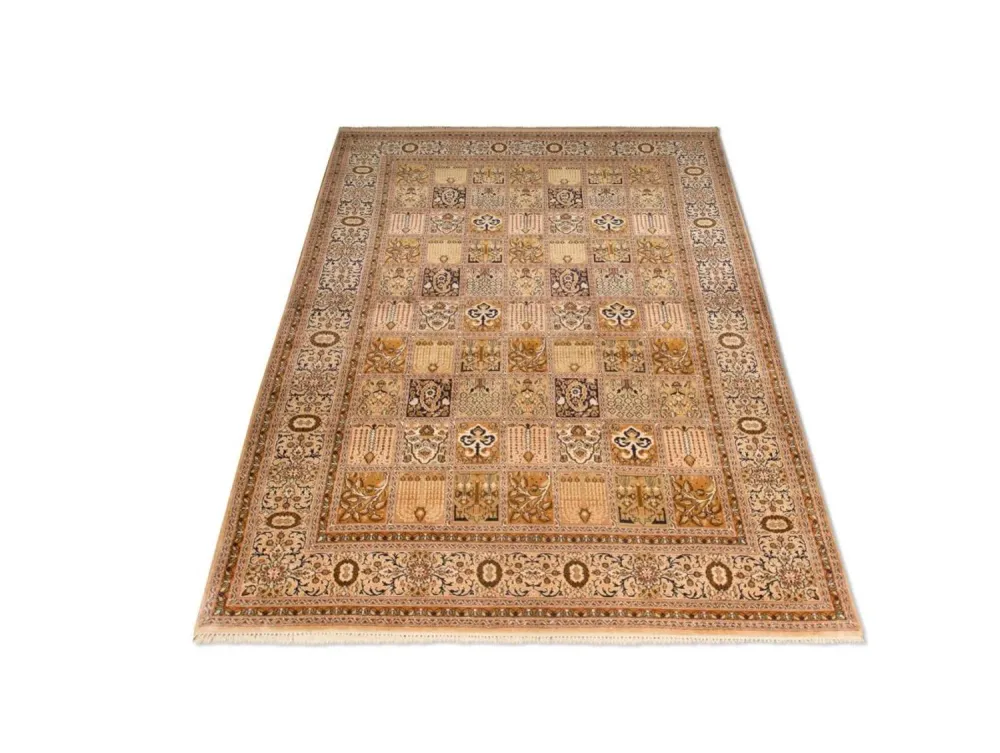 Silketeppe - Kashmir silke - 240 x 157 cm - beige