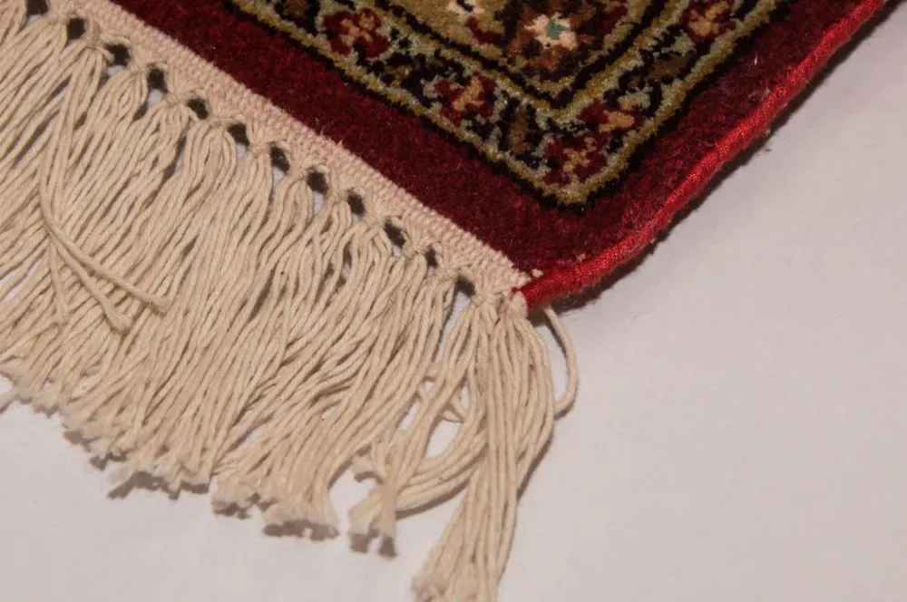 Silketeppe - Kashmir silke - 245 x 170 cm - rød