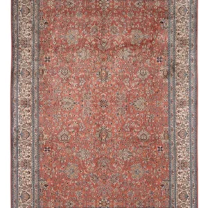 Silketeppe - Kashmir silke - 268 x 184 cm - lys rød