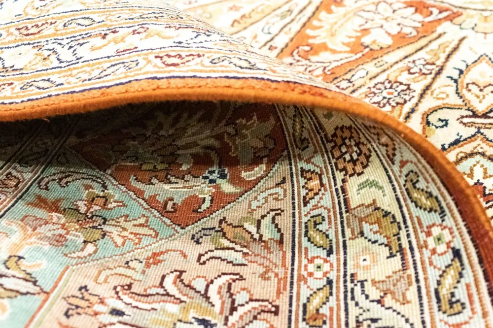 Silketeppe - Kashmir silke - 270 x 185 cm - brun
