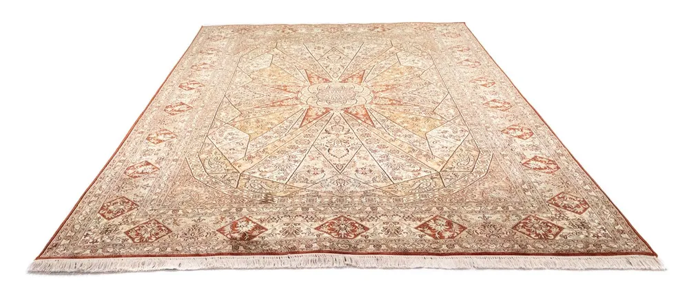 Silketeppe - Kashmir silke - 270 x 185 cm - brun