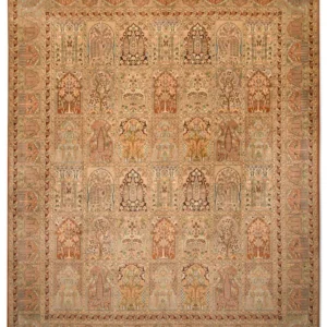 Silketeppe - Kashmir silke - 308 x 241 cm - flerfarget
