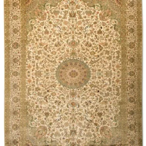 Silketeppe - Kashmir silke - 314 x 213 cm - beige