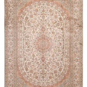 Silketeppe - Kashmir silke - 314 x 219 cm - beige