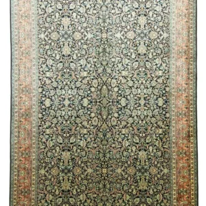 Silketeppe - Kashmir silke - 315 x 214 cm - blå