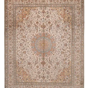 Silketeppe - Kashmir silke - 320 x 249 cm - beige