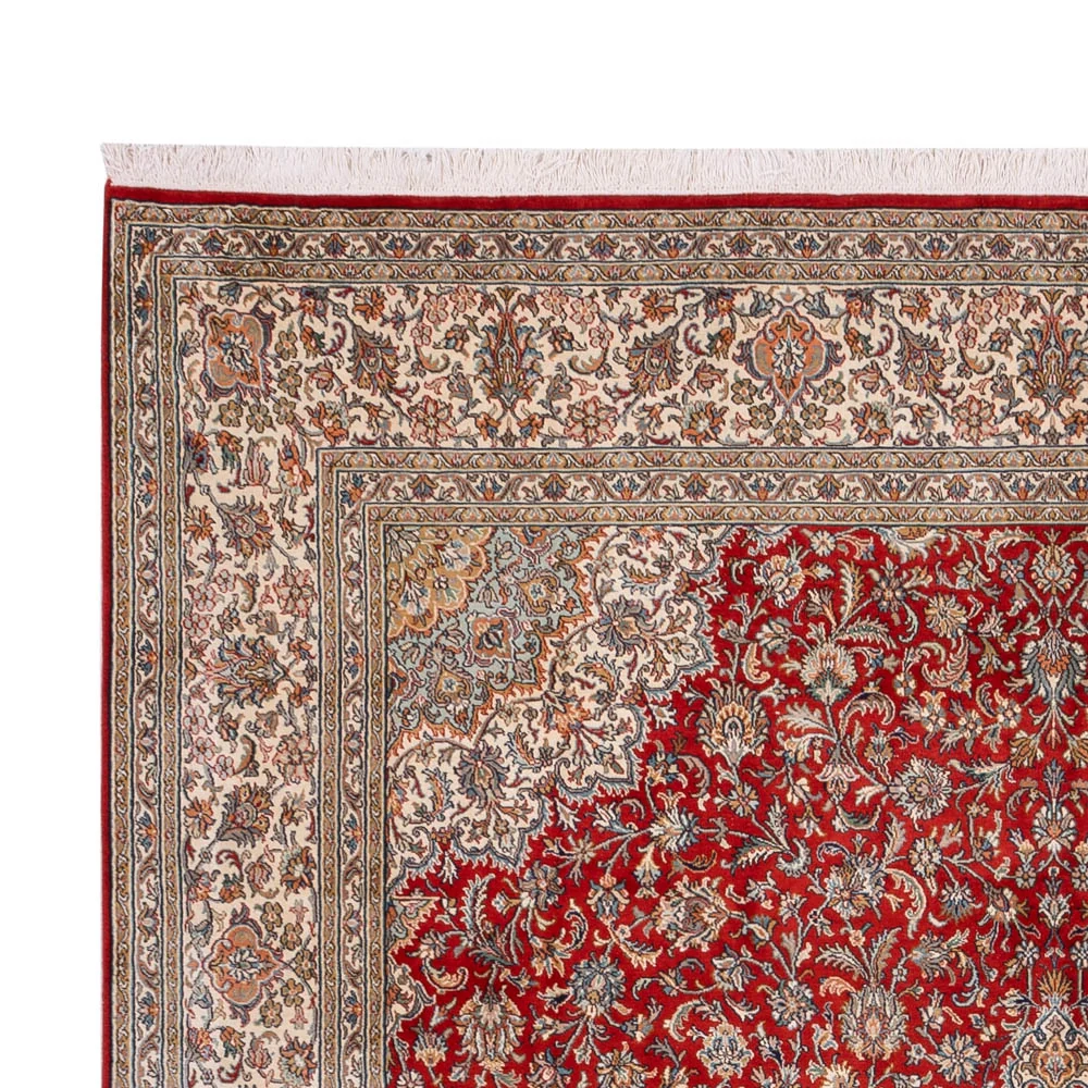 Silketeppe - Kashmir silke - 321 x 245 cm - rød