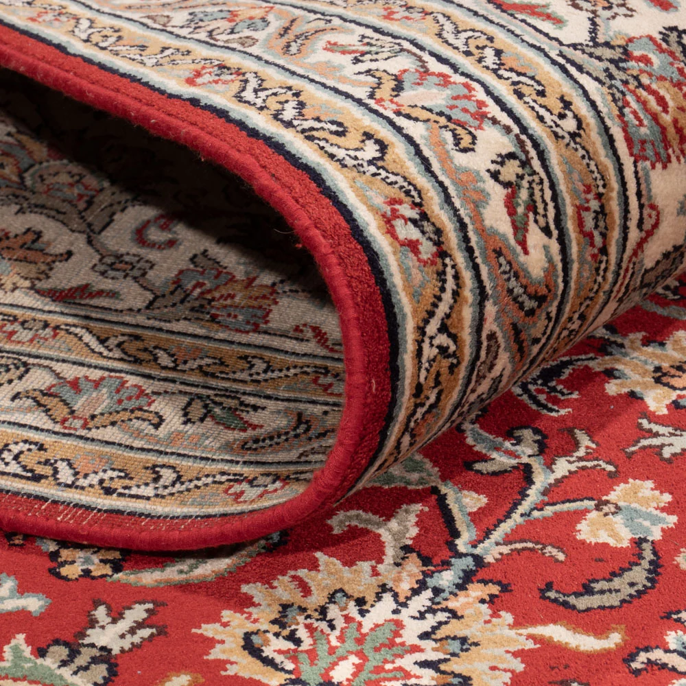 Silketeppe - Kashmir silke - 321 x 245 cm - rød