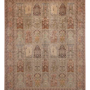Silketeppe - Kashmir silke - 324 x 238 cm - beige