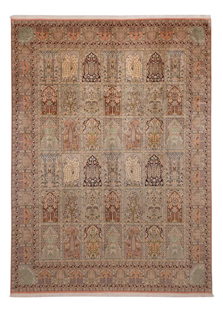 Silketeppe - Kashmir silke - 324 x 238 cm - beige