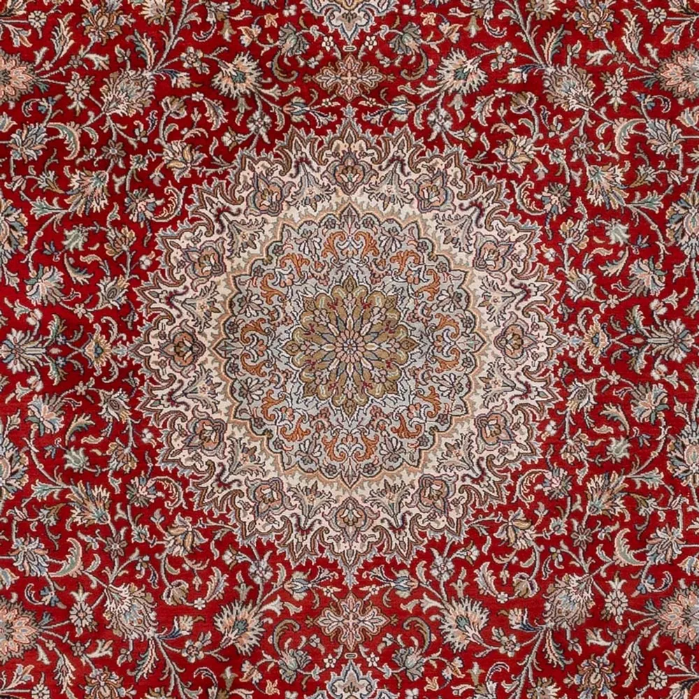 Silketeppe - Kashmir silke - 327 x 244 cm - rød