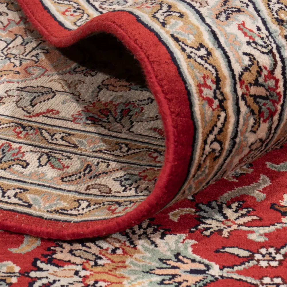 Silketeppe - Kashmir silke - 327 x 244 cm - rød