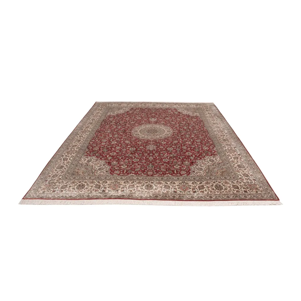 Silketeppe - Kashmir silke - 327 x 244 cm - rød