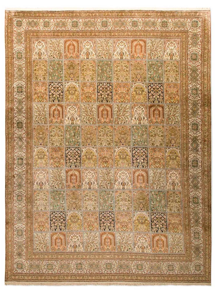 Silketeppe - Kashmir silke - 328 x 240 cm - flerfarget
