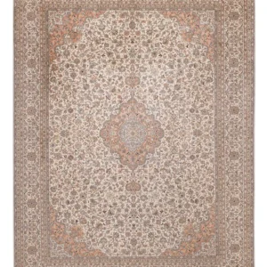 Silketeppe - Kashmir silke - 329 x 244 cm - beige