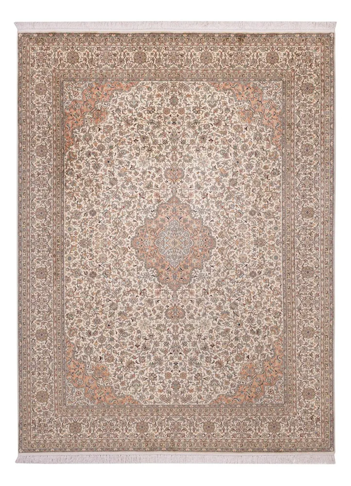 Silketeppe - Kashmir silke - 329 x 244 cm - beige