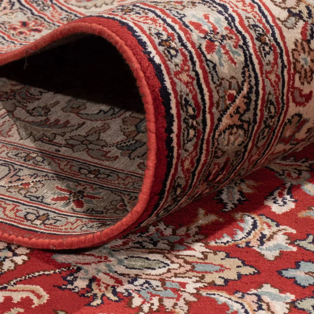 Silketeppe - Kashmir silke - 332 x 245 cm - rød