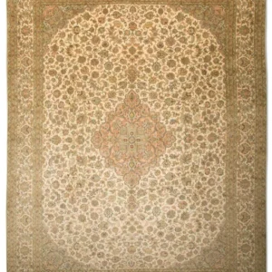Silketeppe - Kashmir silke - 335 x 243 cm - beige