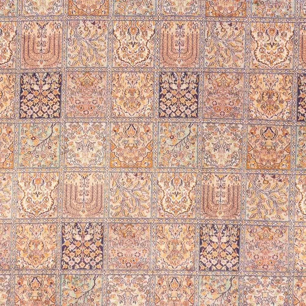 Silketeppe - Kashmir silke - 337 x 247 cm - lys rød