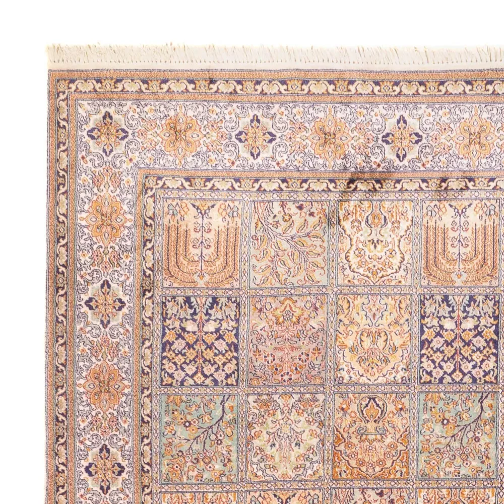 Silketeppe - Kashmir silke - 337 x 247 cm - lys rød