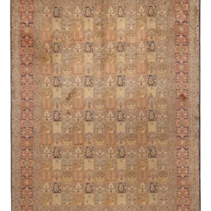 Silketeppe - Kashmir silke - 339 x 246 cm - mørk beige