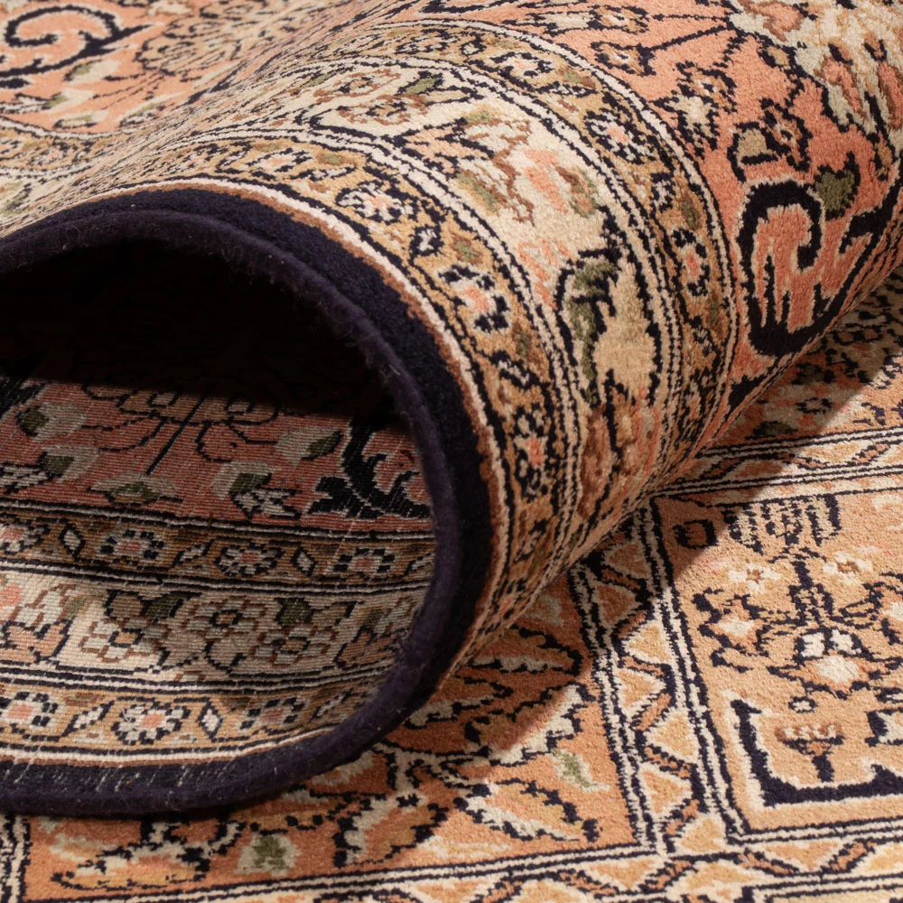 Silketeppe - Kashmir silke - 344 x 245 cm - mørk beige