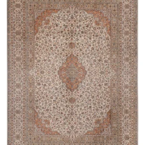 Silketeppe - Kashmir silke - 344 x 250 cm - beige