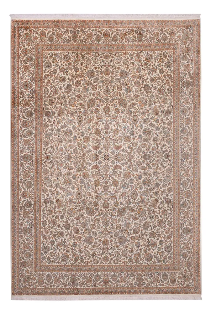 Silketeppe - Kashmir silke - 358 x 249 cm - beige