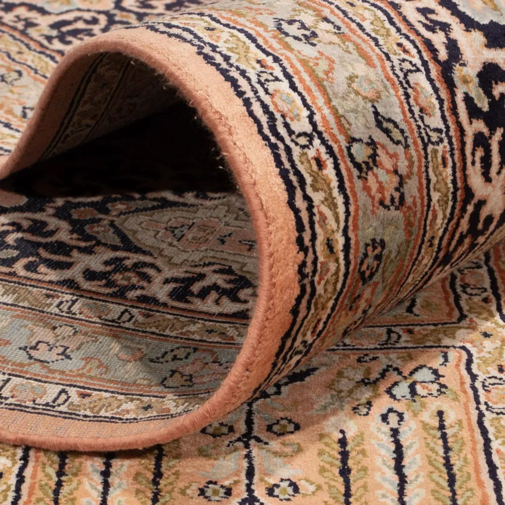 Silketeppe - Kashmir silke - 378 x 273 cm - mørk beige