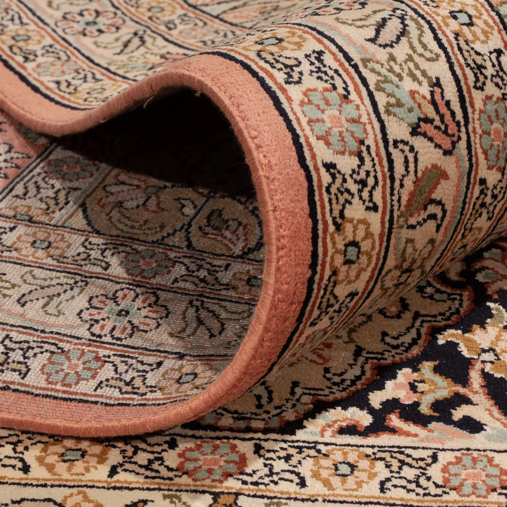 Silketeppe - Kashmir silke - 381 x 273 cm - mørk beige