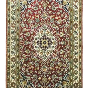 Silketeppe - Kashmir silke - 95 x 63 cm - rød