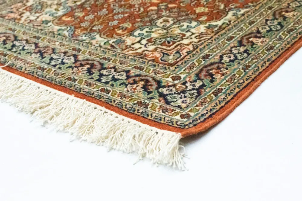 Silketeppe - Kashmir silke - 94 x 63 cm - rust