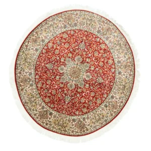 Silketeppe - Kashmir silke square - 158 x 150 cm - rød