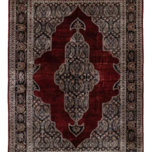 Silketeppe - Kayseri - 187 x 123 cm - mørk rød