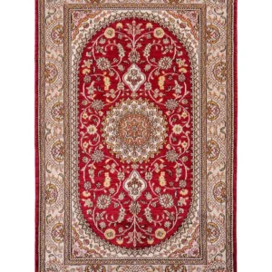 Silketeppe - Kina silke - 120 x 75 cm - rød
