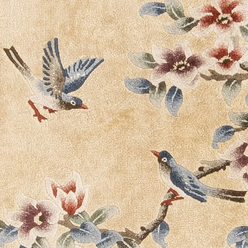Silketeppe - Kina silke - 120 x 61 cm - gull