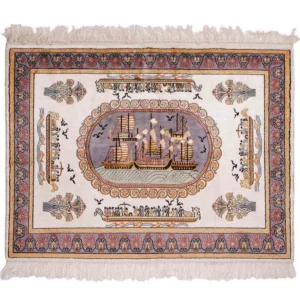 Silketeppe - Kina silke - 121 x 95 cm - beige