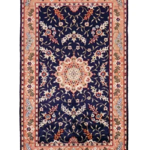 Silketeppe - Kina silke - 123 x 77 cm - mørkeblå