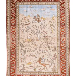 Silketeppe - Kina silke - 178 x 123 cm - beige