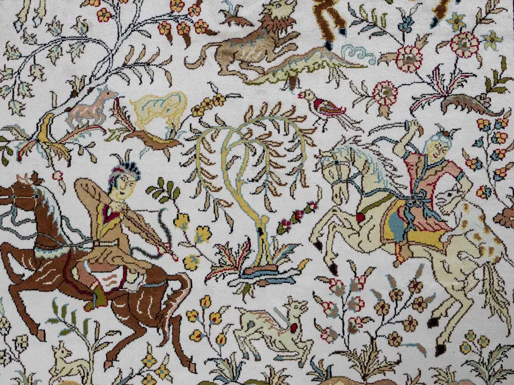 Silketeppe - Kina silke - 180 x 123 cm - beige