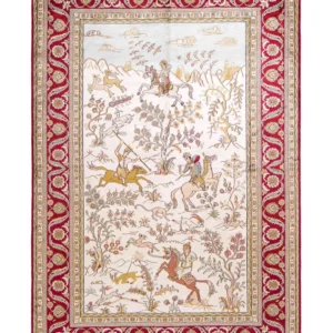Silketeppe - Kina silke - 180 x 123 cm - beige