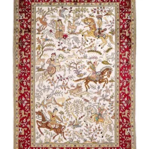 Silketeppe - Kina silke - 180 x 123 cm - beige