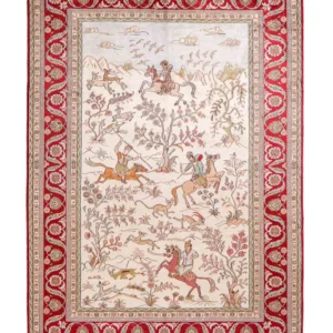 Silketeppe - Kina silke - 180 x 124 cm - beige
