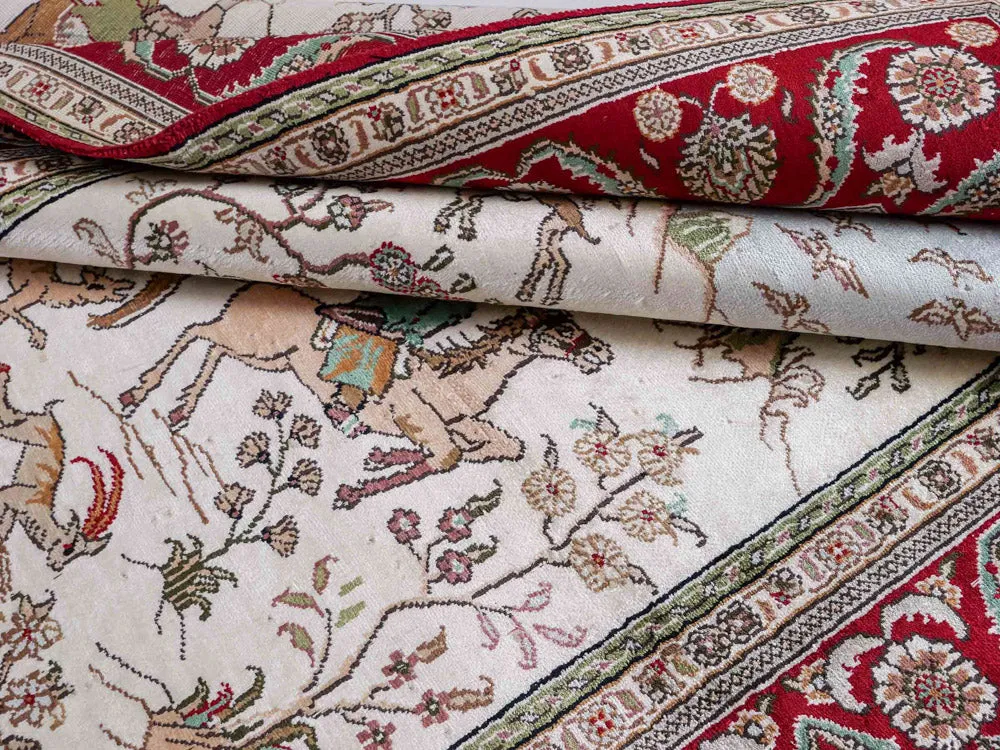 Silketeppe - Kina silke - 180 x 124 cm - beige