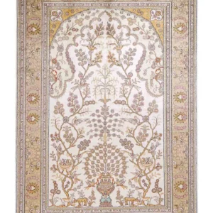 Silketeppe - Kina silke - 183 x 124 cm - beige