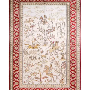 Silketeppe - Kina silke - 183 x 124 cm - beige