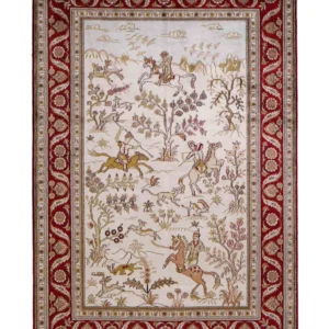 Silketeppe - Kina silke - 183 x 126 cm - beige