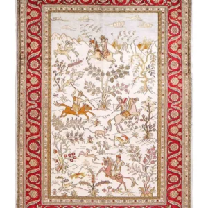 Silketeppe - Kina silke - 184 x 125 cm - beige